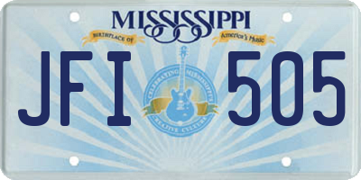 MS license plate JFI505