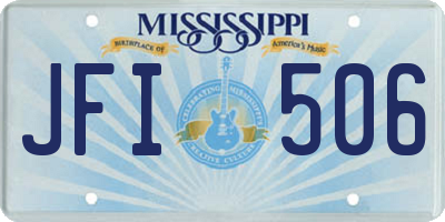MS license plate JFI506