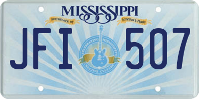 MS license plate JFI507
