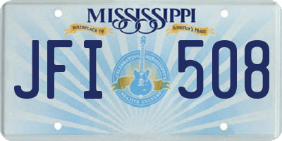 MS license plate JFI508