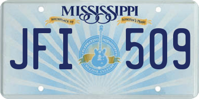 MS license plate JFI509
