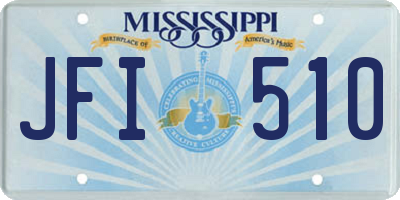 MS license plate JFI510