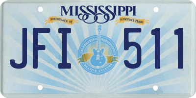 MS license plate JFI511