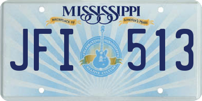 MS license plate JFI513