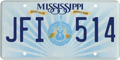 MS license plate JFI514
