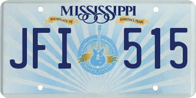 MS license plate JFI515