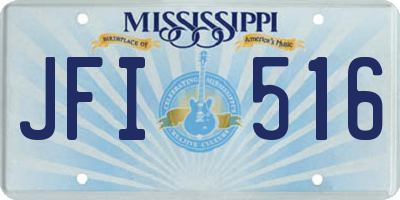MS license plate JFI516