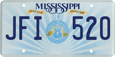 MS license plate JFI520