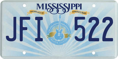 MS license plate JFI522