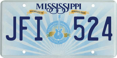 MS license plate JFI524