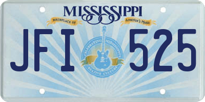 MS license plate JFI525