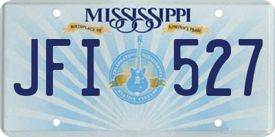 MS license plate JFI527