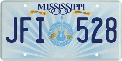 MS license plate JFI528