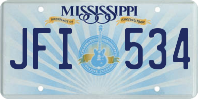 MS license plate JFI534