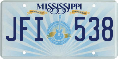 MS license plate JFI538