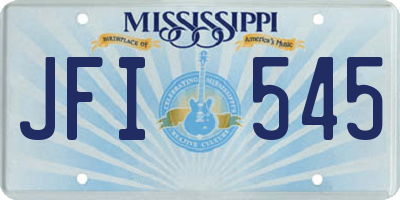 MS license plate JFI545