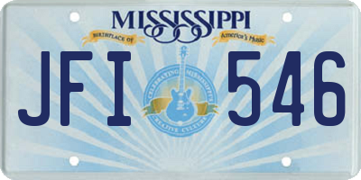 MS license plate JFI546