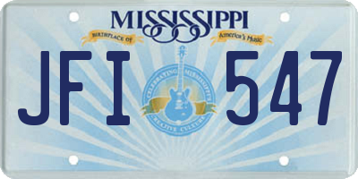 MS license plate JFI547