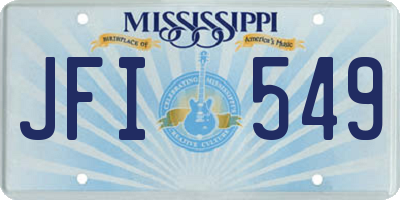 MS license plate JFI549