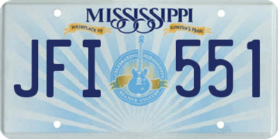 MS license plate JFI551