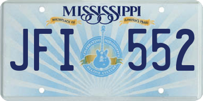 MS license plate JFI552