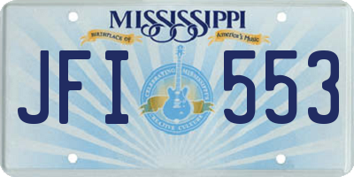 MS license plate JFI553