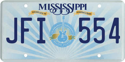 MS license plate JFI554