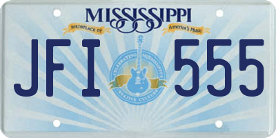 MS license plate JFI555