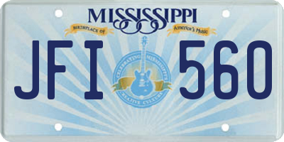 MS license plate JFI560