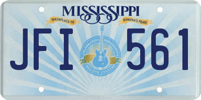MS license plate JFI561