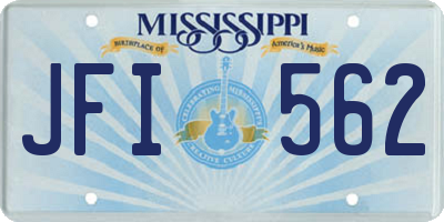 MS license plate JFI562
