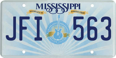 MS license plate JFI563
