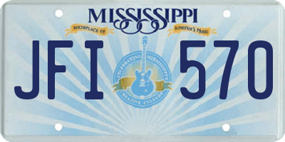 MS license plate JFI570