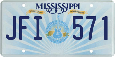 MS license plate JFI571