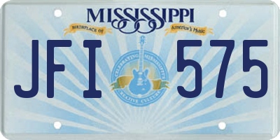 MS license plate JFI575
