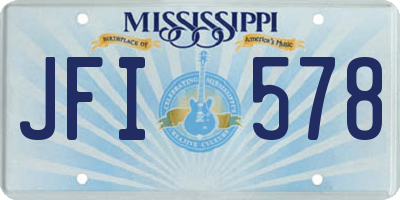 MS license plate JFI578