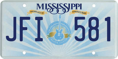 MS license plate JFI581