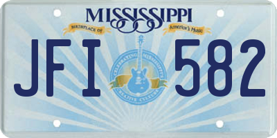 MS license plate JFI582