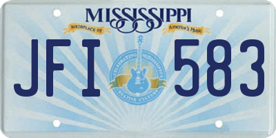 MS license plate JFI583