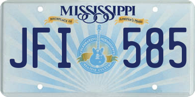 MS license plate JFI585