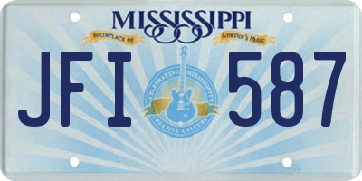 MS license plate JFI587