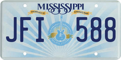 MS license plate JFI588