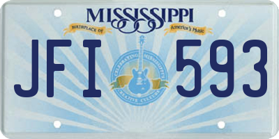 MS license plate JFI593