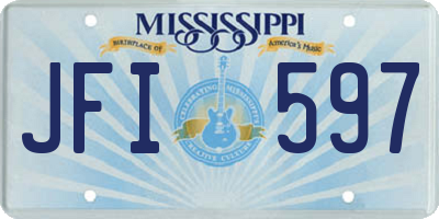 MS license plate JFI597