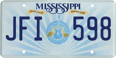 MS license plate JFI598