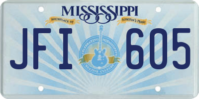 MS license plate JFI605