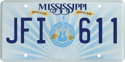 MS license plate JFI611