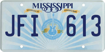 MS license plate JFI613