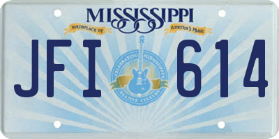 MS license plate JFI614