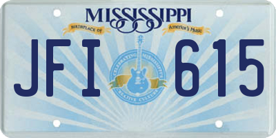 MS license plate JFI615